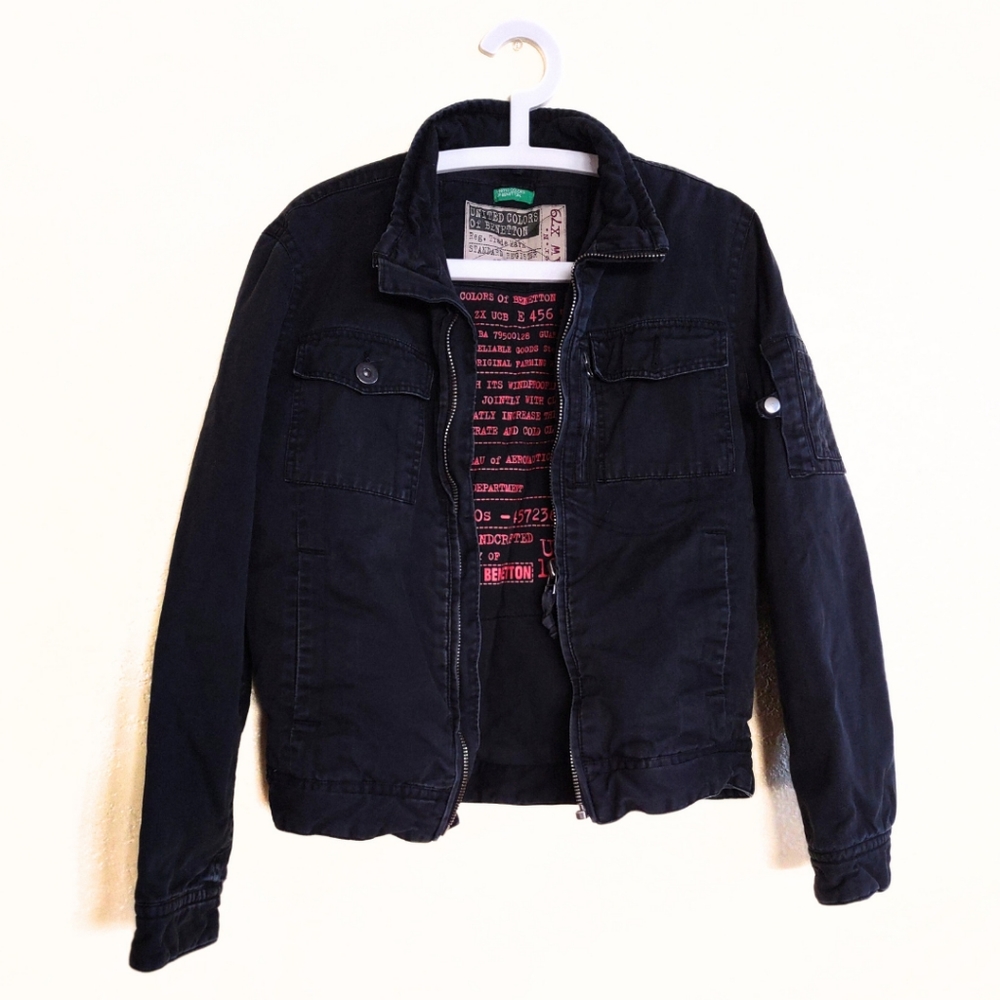 United Colors of Benneton Black Utility Jacket